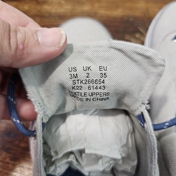 Sperry Top Sider Boys‎ STK266654 Size 3M Gray White Lace Up - Picture 6 of 6